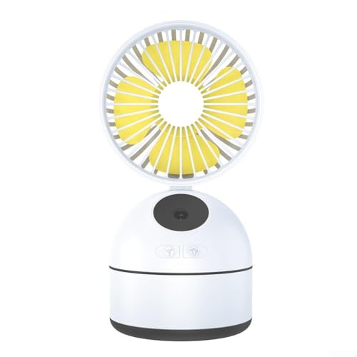 Niceminiwall USB Tischventilator mit Befeuchtung, einstellbares Kühlsystem für eine angenehme und erfrischende Atmosphäre (Weiß) von Niceminiwall