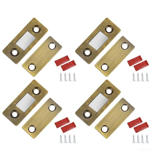 Niceminiwall Unsichtbare magnetische Schranktürschnäpper für ultradünne, starke Magnet-Verschlüsse, einfache Installation für Kleiderschrank, Schublade, Kommode, Schranktüren, 4 Sets (grüne Bronze) Niceminiwall Unsichtbare magnetische Schranktürschnäpper für ultradünne, starke Magnet-Verschlüsse, einfache Installation für Kleiderschrank, Schublade, Kommode, Schranktüren, 4 Sets (grüne Bronze) von Niceminiwall