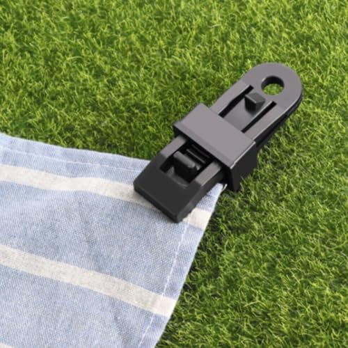 Niceminiwall Verstellbare, robuste Planenklemmen mit Verriegelungsgriff, starke PP-Schattenstoff-Clips mit gezahnter Schnittstelle und Schraubknopf für sicheren Halt auf Planen, Markisen, Booten (5 von Niceminiwall