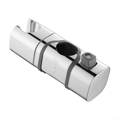 Niceminiwall Verstellbare Duschkopfhalterung aus ABS für Gleitstange 18–25 mm, übliche Handbrause-Wandhalterung mit rutschfestem Griff, Spiegel-Chrom-Finish und Easy(B) von Niceminiwall