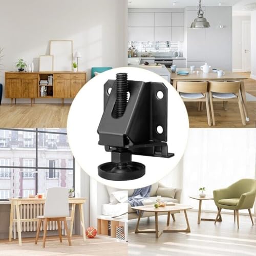 Niceminiwall Verstellbare Möbelbein-Nivellierer, 4 Stück, robuste Nivellierfüße für Schrank, Tisch, Werkbank, Nivellierfüße mit Kontermuttern und Schrauben, kaltgewalztes Stahlmaterial für stabile Niceminiwall Verstellbare Möbelbein-Nivellierer, 4 Stück, robuste Nivellierfüße für Schrank, Tisch, Werkbank, Nivellierfüße mit Kontermuttern und Schrauben, kaltgewalztes Stahlmaterial für stabile von Niceminiwall