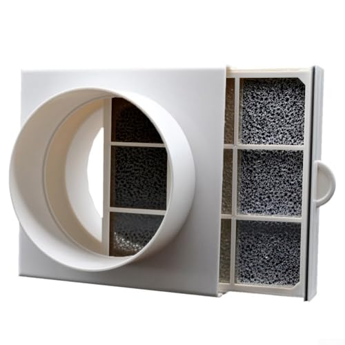Niceminiwall Waschbarer Luftfilter mit wiederverwendbarem Schwammnetz für PVC- und PE-Rohre, kompatibel mit 110 mm oder 160 mm Lüftungskanälen, leicht herausziehbares Design für effiziente (110 mm) von Niceminiwall