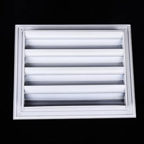 Niceminiwall Wetterbeständiges Lüftungsgitter aus Aluminiumlegierung mit verzinktem Eisenrahmen, Wand- oder K-Lüftungsabdeckung für den Innen- und Außenbereich zu Hause, im Hotel, (300 x 300 mm) von Niceminiwall