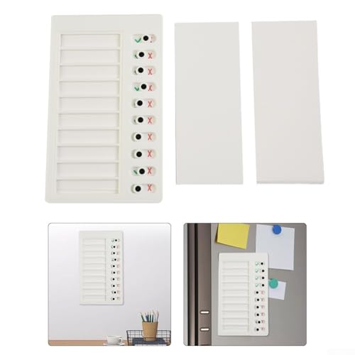 Niceminiwall Wiederverwendbare Aufgabendiagramm Memoboard für ältere Pflegeplaner, PVC-Kunststoff To-Do-Listen-Organizer mit abnehmbaren Checklistenkarten, DIY Notizbrett für Home Office von Niceminiwall