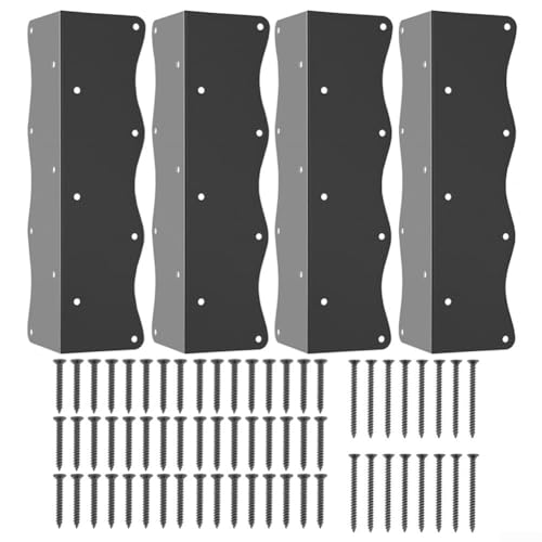 Robuste Metall-Eckwinkel für Gartenbeete verbessern Stabilität und Ästhetik im Freien, 2 oder 4 Stück (4 Stück) von Niceminiwall