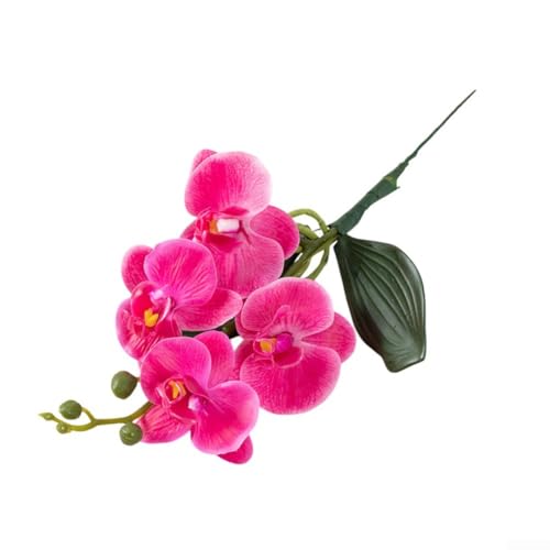 Simulation Phalaenopsis Blumentopf, perfekt für Wohnzimmer und Balkon Dekor (rot) von Niceminiwall