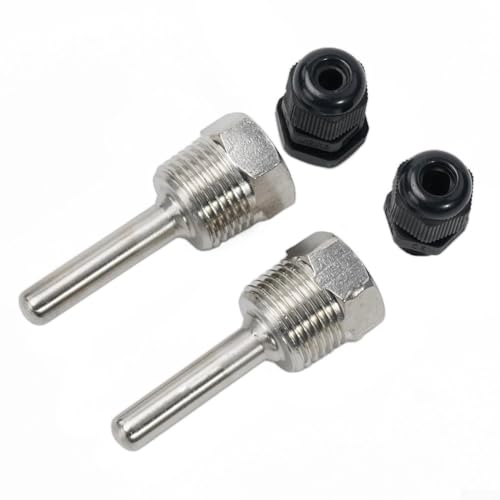 Tauchhülse für Temperatursensor mit G 12 Gewinde Thermowell für optimale Messwerte (8 x 50 mm), 2 Stück von Niceminiwall