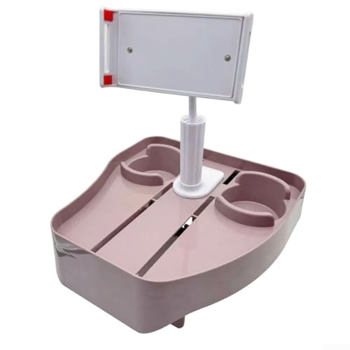 Verstellbares 3-in-1-Spa-Tablett mit integrierten Halterungen für Getränke und Geräte (Rosa) von Niceminiwall