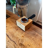 Tamperstation Aus Eiche Für Siebträgermaschine - Handgemachte Espresso Station Barista Zubehör Holz Rutschfest Geschenk Kaffeelieb von NicenailsWoodwork