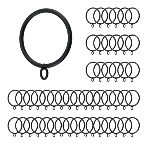 Nicerity Duschvorhangringe mit Öse, Metall, für Hotels, Badezimmer, Büro, 4,5 cm Innendurchmesser, Schwarz, 50 Stück Nicerity Duschvorhangringe mit Öse, Metall, für Hotels, Badezimmer, Büro, 4,5 cm Innendurchmesser, Schwarz, 50 Stück von Nicerity