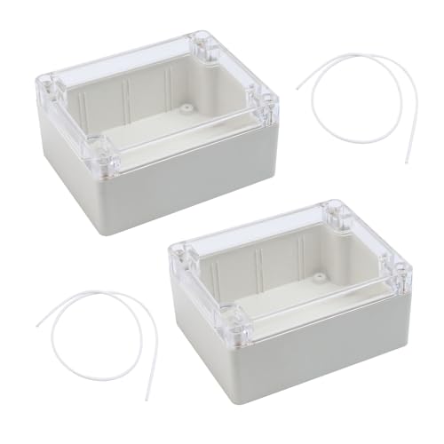 Nicerity Wasserdichte Abzweigdose, Projektdosen für Elektronik, transparenter Kunststoff, für den Außenbereich, 11,5 x 9 x 5,5 cm, 2 Stück Nicerity Wasserdichte Abzweigdose, Projektdosen für Elektronik, transparenter Kunststoff, für den Außenbereich, 11,5 x 9 x 5,5 cm, 2 Stück von Nicerity