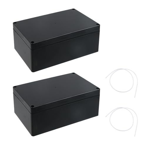 Nicerity Wasserdichte Elektrobox aus ABS-Kunststoff, Projektbox, Elektronikgehäuse für Stromversorgung, 4,7 x 12 x 7,5 cm, 2 Stück von Nicerity
