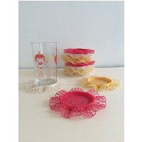 Schönes Vintage-Set Mit 10 Kunststoff-Untersetzern von Nicethings4