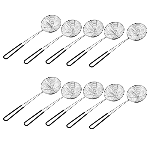 10 Stück Hot Pot Sieb Schaufeln, Edelstahl Hot Pot Sieb Mesh Skimmer Sieb Schöpfkelle mit von Nicfaky