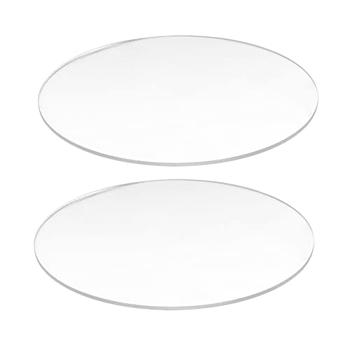 Nicfaky 2 x transparente 3 mm dicke -Acryl-Scheibe, Durchmesser: 100 mm von Nicfaky