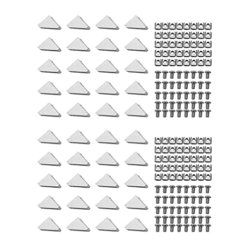 Nicfaky Aluminium-Verbindungs-Set, 40 Stück Eckwinkel, 80 Stück x 10 mm T-Nutmuttern, 80 Stück M5 x 10 mm Innensechskantschrauben von Nicfaky