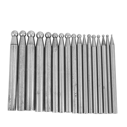 Nicfaky Juwelier-Werkzeug-Schmuck-Dapping-Block-Set mit 17-teiligem Schmuck-Werkzeug-Set, Stanzer mit Kunststoffständer von Nicfaky