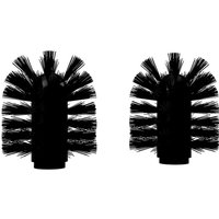Nichba Design - Ersatz Bürstenkopf für Toilettenbürste mit Wandhalterung, schwarz (2er-Set) von Nichba Design