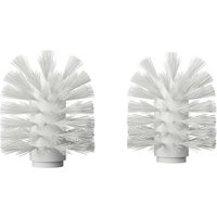 Nichba Design - Ersatz Bürstenkopf für Toilettenbürste mit Wandhalterung, weiß (2er-Set) von Nichba Design