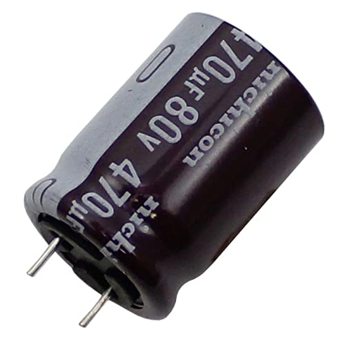 5x Elko Kondensator Radial 470µF 80V 105°C UPM1K471MHD6 d18x25mm 470uF von Nichicon