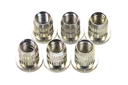 6 Stück Gewindeeinsatz Öse M6x12mm Einschraubmutter Fahrrad Rahmen Flaschen Halterung von Nicht Angegeben