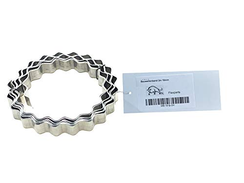 2m Flexparts Bauwellenband blank Höhe 18mm von Nicht Zutreffend