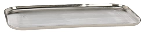 Deko-Tablett - Silbergrau - Eisen - 38 x 18 cm von Nicht Zutreffend
