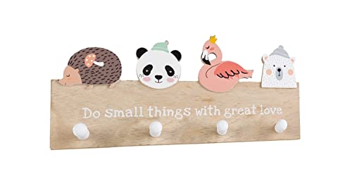Kindergarderobe Garderobenpaneel Wandgarderobe Holzgarderobe für Kinder | Holz | Bunt | mit Tiermotiven | 4 Kleiderhaken Kindergarderobe Garderobenpaneel Wandgarderobe Holzgarderobe für Kinder | Holz | Bunt | mit Tiermotiven | 4 Kleiderhaken von Nicht Zutreffend