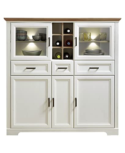 Nicht Zutreffend Highboard Anrichte Mehrzweckschrank | Weiß | Pinie | Artisan Eiche | 5 Türen | 3 Schubladen Nicht Zutreffend Highboard Anrichte Mehrzweckschrank | Weiß | Pinie | Artisan Eiche | 5 Türen | 3 Schubladen von Nicht Zutreffend