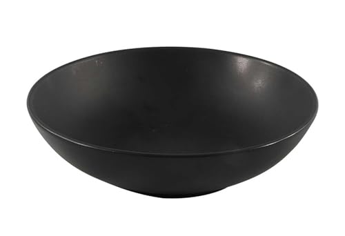 Nicht Zutreffend Suppenteller Tiefteller Salatteller | Steingut | Schwarz Matt | Ø 20,5 cm von Nicht Zutreffend