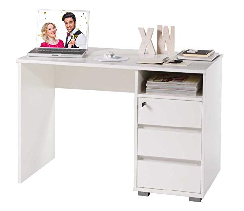 Schreibtisch Computertisch Arbeitstisch | Weiß | 3 Schubladen | Abschließbar | 110x65 cm Schreibtisch Computertisch Arbeitstisch | Weiß | 3 Schubladen | Abschließbar | 110x65 cm von Nicht Zutreffend
