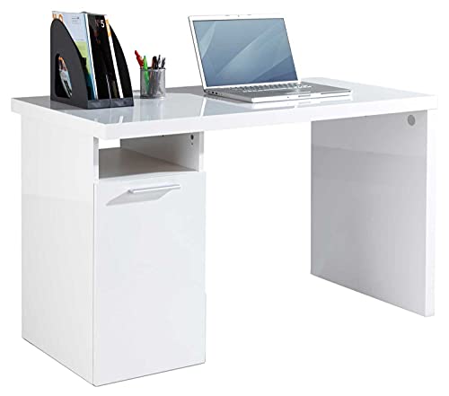 Schreibtisch Computertisch Arbeitstisch | Weiß Hochglanz von Nicht Zutreffend