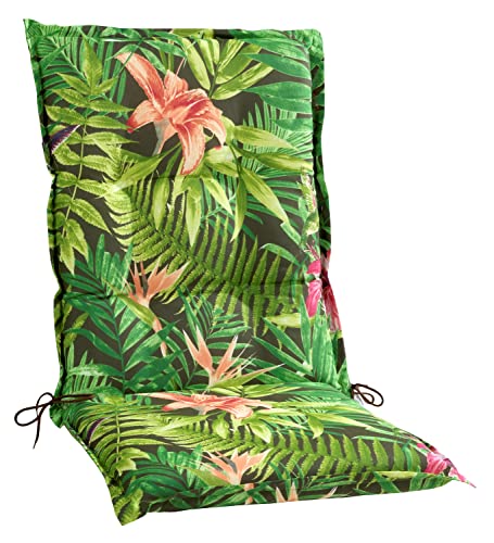 Sesselauflage Sitzpolster Gartenstuhlauflage für Mittellehner | B 50 cm x L 110 cm | Mehrfarbig | Baumwolle | Polyester von Nicht Zutreffend