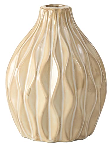 Vase - Creme - Beige - Porzellan - H 15 cm von Nicht Zutreffend