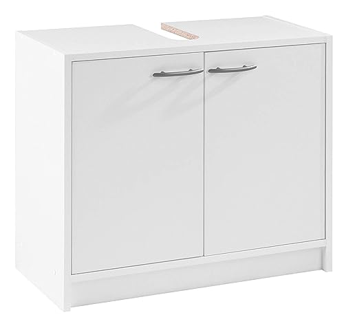 Waschbeckenunterschrank Waschtischunterschrank Badezimmerschrank | Weiß matt | 2 Türen | BxHxT: 63x55x29 cm von Nicht Zutreffend