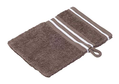 Waschhandschuh - Taupe - 16 x 21 cm - Baumwolle von Nicht Zutreffend