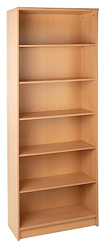 Wohnzimmerregal Standregal Bücherregal Burton 7 | 6 Fächer | Dekor | Buche | BxHxT: 72x198x34 cm von Nicht Zutreffend