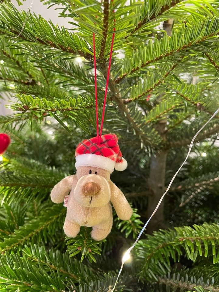 Nici Christbaumschmuck Nici Rudolfo beige mit roter Weihnachtsmütze 4 tlg. oder 8 tlg. (4-tlg) von Nici