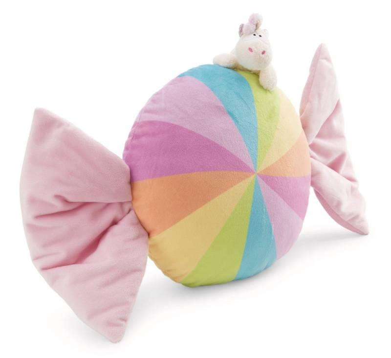 Nici Dekokissen Nici 61918 Kissen Bonbonförmig 45cm mit Kuscheltier Einhorn von Nici