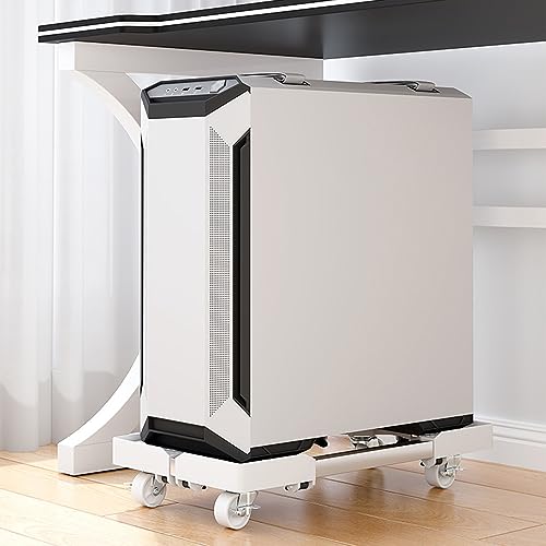 Niciksty Mobiler CPU Ständer Für PC, Verstellbarer Computer-Tower-Ständer, Gehäuse Mobil-Ständer mit 4 Rollen CPU-Wagen Unter Schreibtisch - weiß Niciksty Mobiler CPU Ständer Für PC, Verstellbarer Computer-Tower-Ständer, Gehäuse Mobil-Ständer mit 4 Rollen CPU-Wagen Unter Schreibtisch - weiß von Niciksty