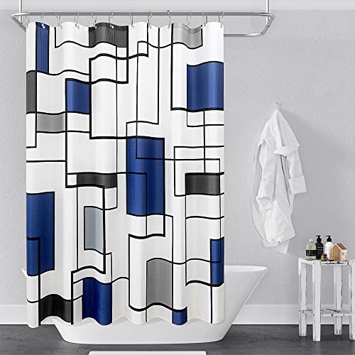 Niciksty Wasserdichter Duschvorhang 183x183 cm, Anti-Schimmel Duschvorhang, Duschvorhänge Polyester Waschbar mit 12 Duschvorhängeringen für Badezimmer von Niciksty