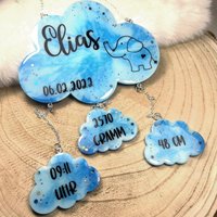 Personalisierte Babywolken Babyshower-Deko Aus Epoxidharz - Einzigartiges Geschenk Zur Geburt, Geburtstagsgeschenk, Sternenkind Personalisierte Babywolken Babyshower-Deko Aus Epoxidharz - Einzigartiges Geschenk Zur Geburt, Geburtstagsgeschenk, Sternenkind von NicisResinunikate