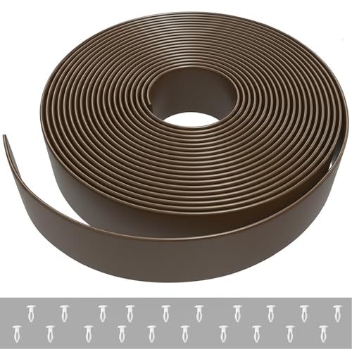 5,1 cm x 3 m Vinylgurte für Terrassenstühle, Reparaturset, Outdoor-Möbel, Ersatzgurtband für Terrassenstühle, Reparatur, Rasenmöbel, Gurtband, mattes Finish (braun) + 20 Nieten von NickHouse