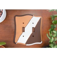 Holz - Acryl Handbemalt Abdeckung, Gewellt, Dekorative, Doppel Licht Schalter Platte Abdeckung Mit Rückplatte Holz - Acryl Handbemalt Abdeckung, Gewellt, Dekorative, Doppel Licht Schalter Platte Abdeckung Mit Rückplatte von NickMaxStudio