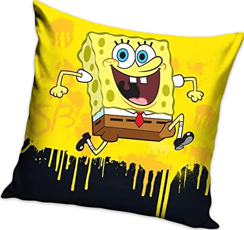SpongeBob SquarePants Kissenbezug, 40 x 40 cm, Polyester, Gelb von SPONGEBOB SQUAREPANTS