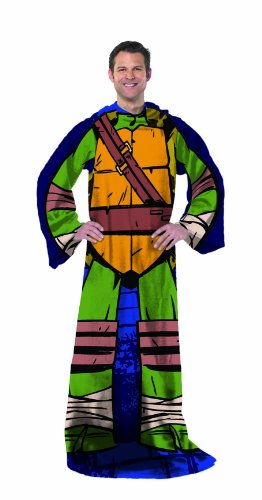 Northwest Nickelodeon's Teenage Mutant Ninja Turtles, Being Leo, Bequeme Überwurfdecke mit Ärmeln, 121,9 x 180,3 cm, Mehrfarbig von Northwest