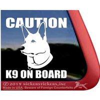 Achtung K9 Bord Bord | Dc1283K9 Hochwertiger Kleber Schäferhund Vinyl Fensteraufkleber Aufkleber von NickerStickers