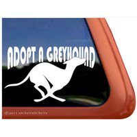 Adopt A Greyhound | Dc520Sp1 Hochwertige Klebefolie Windhund Fensteraufkleber von NickerStickers