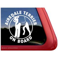Airedale Terrier An Bord | Dc304Ob Hochwertige Klebefolie Fensteraufkleber von NickerStickers