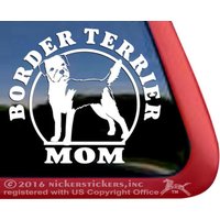 Border Terrier Mama | Dc1049Mom Hochwertige Klebefolie Fensteraufkleber von NickerStickers